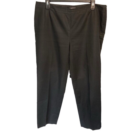 Lafayette 148 New York Black Crop Pants Size 12 Minimalist‎ Basics Capsule - Picture 1 of 3